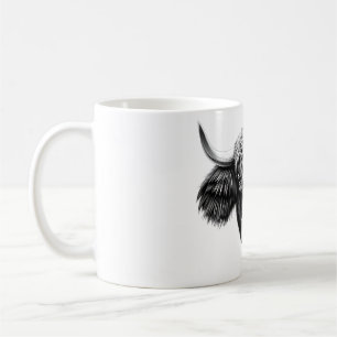 Realistic Yak Head T-Shirt - Unique Black & White Coffee Mug
