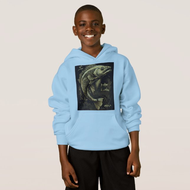 realitic fish t shirt for boy (Front Full)