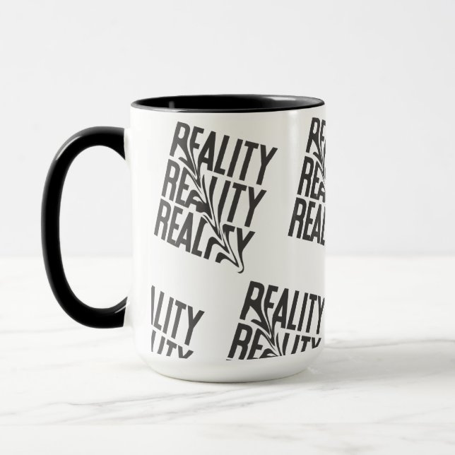 Reality Distortion Typography| Modern Abstrac Mug (Left)
