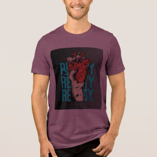 Reality Hits Different Minimal Hand Concept Design Tri-Blend Shirt