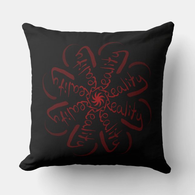 Reality Mandala Throw Pillow (Front)