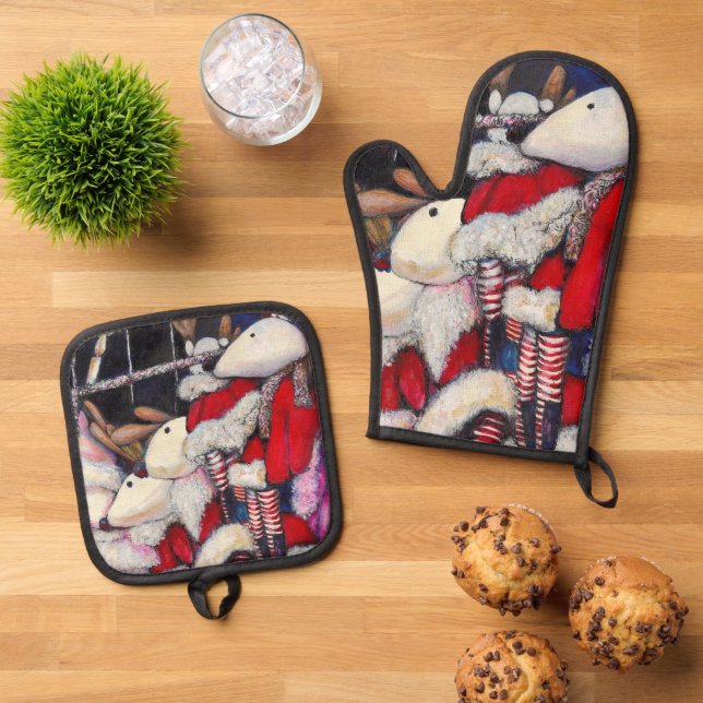 Reality on Vacation Oven Mitt & Pot Holder Set (Top Down)