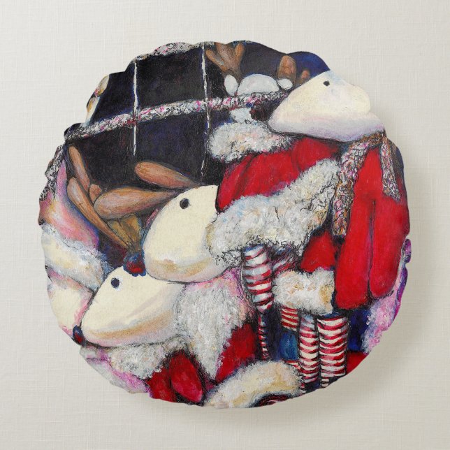 Reality on Vacation Round Pillow (Front)