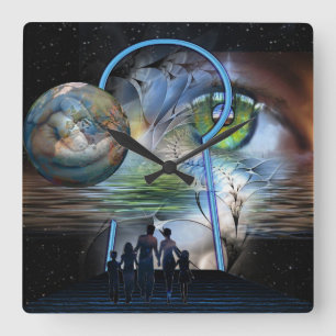 Reality Shifters Square Wall Clock