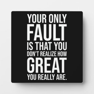 Realize How Great You Are - Gym, Hustle, Success Plaque