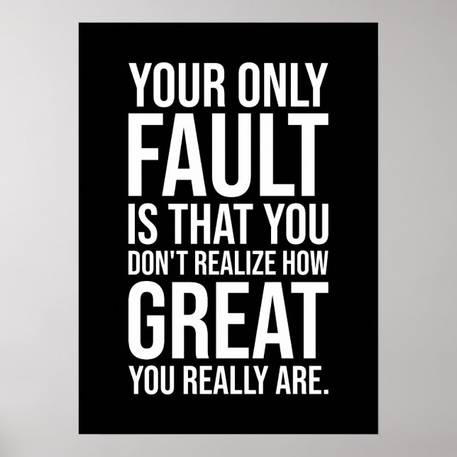 Realize How Great You Are - Gym, Hustle, Success Poster (Front)