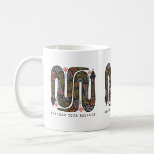 Realize Your Balance Floral Snakes Coffee Mug