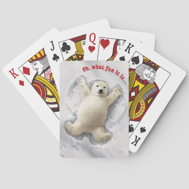 Really Big Snow Angel Playing Cards (Back)