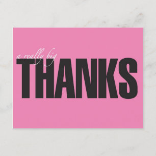 Really Big Thanks Thank You Card