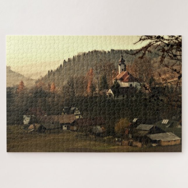 Really Difficult Jigsaw Puzzles Autumn Village (Horizontal)