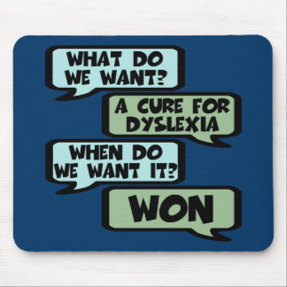 Really funny dyslexia mouse pad
