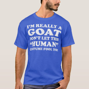 Really Goat Human Costume Lazy Halloween T-Shirt