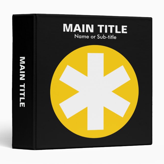Really Important Asterisk - Amber with Black Binder (Front/Spine)