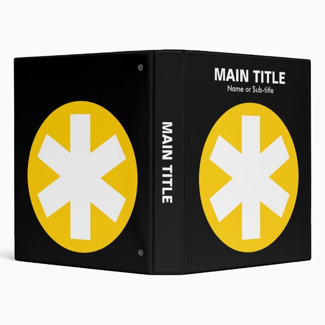 Really Important Asterisk - Amber with Black Binder (Background)