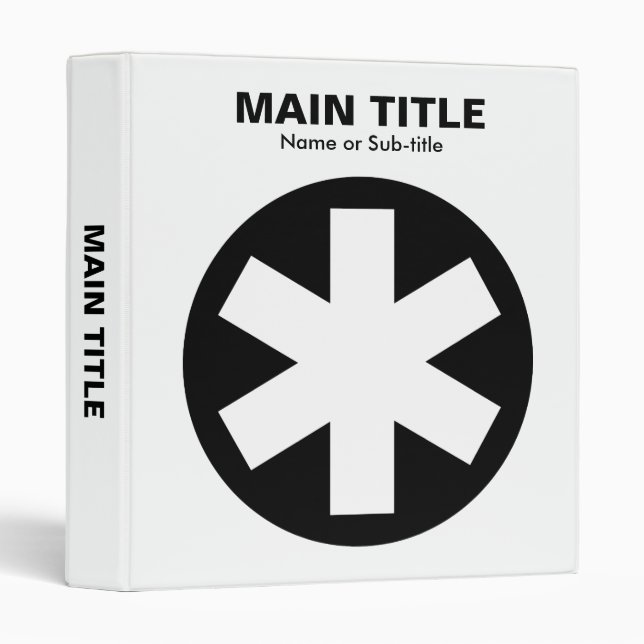 Really Important Asterisk - Black and White Binder (Front/Spine)