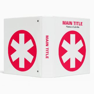 Really Important Asterisk - Crimson Red and White Binder