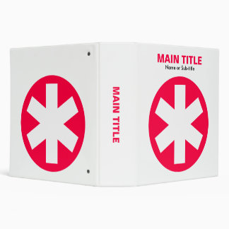 Really Important Asterisk - Crimson Red and White Binder