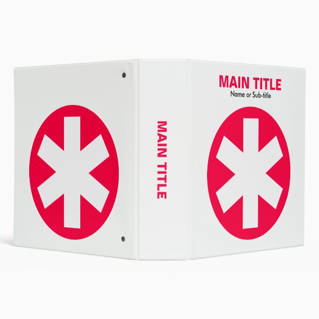 Really Important Asterisk - Crimson Red and White Binder (Background)