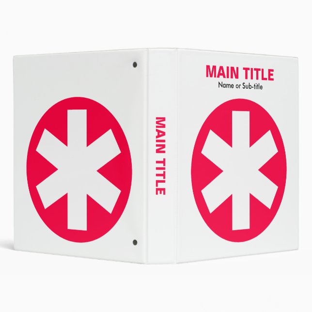 Really Important Asterisk - Crimson Red and White Binder (Background)
