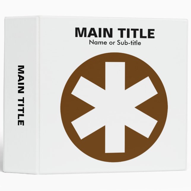 Really Important Asterisk - Deep Brown Binder (Front/Spine)