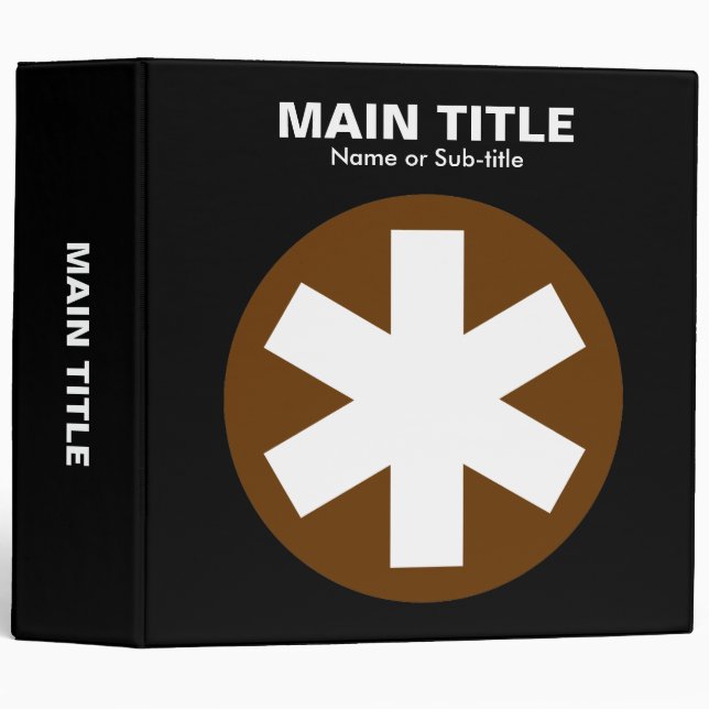 Really Important Asterisk - Deep Brown with Black Binder (Front/Spine)