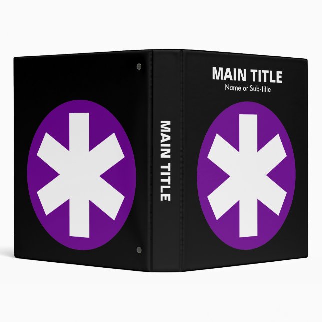 Really Important Asterisk - Deep Purple with Black Binder (Background)