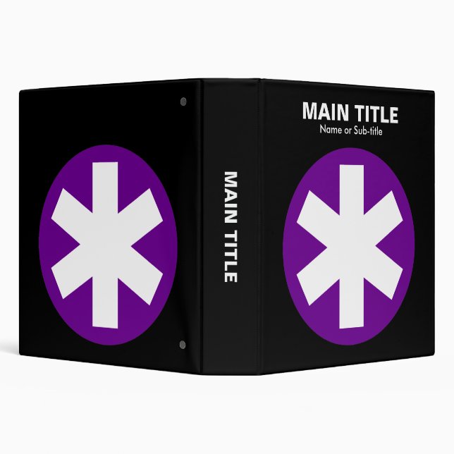 Really Important Asterisk - Deep Purple with Black Binder (Background)