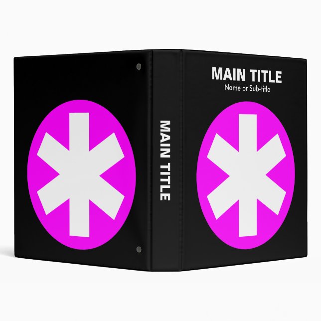 Really Important Asterisk - Magenta with Black Binder (Background)