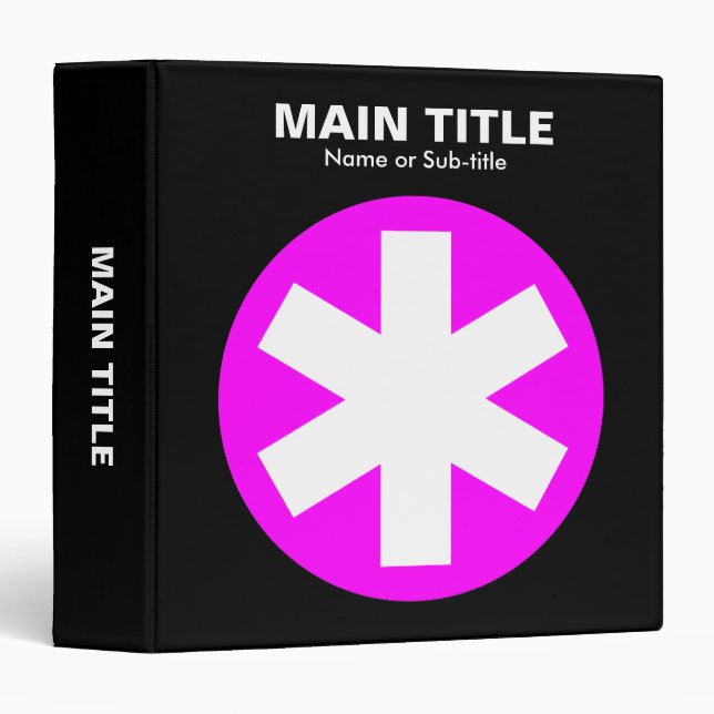 Really Important Asterisk - Magenta with Black Binder (Front/Spine)