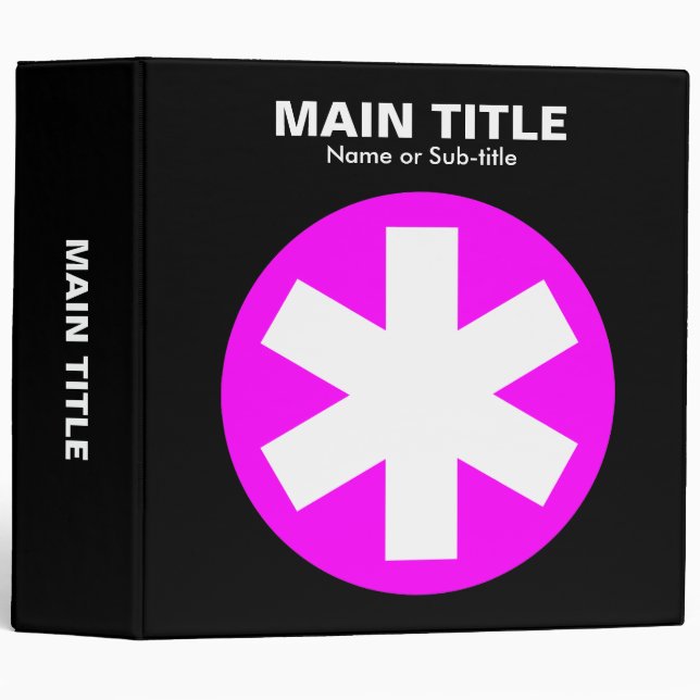Really Important Asterisk - Magenta with Black Binder (Front/Spine)