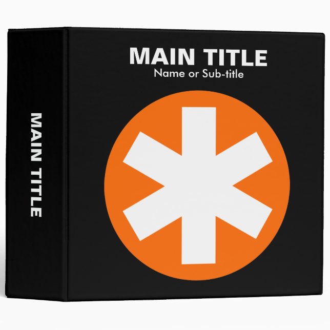 Really Important Asterisk - Orange with Black Binder (Front/Spine)