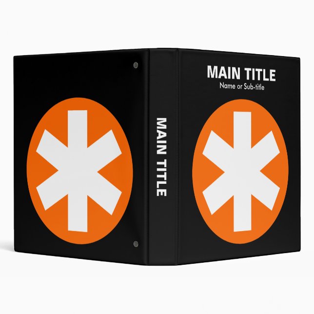 Really Important Asterisk - Orange with Black Binder (Background)