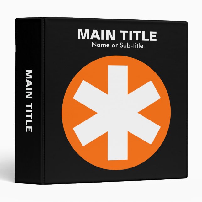 Really Important Asterisk - Orange with Black Binder (Front/Spine)