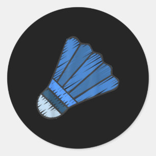 Really Like Badminton Shuttle Birdie 1 Classic Round Sticker