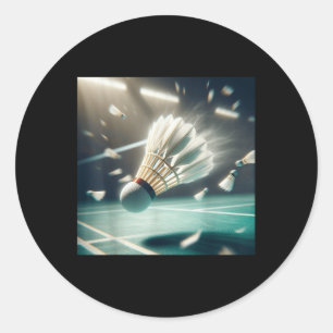 Really Like Badminton Shuttle Birdie Classic Round Sticker