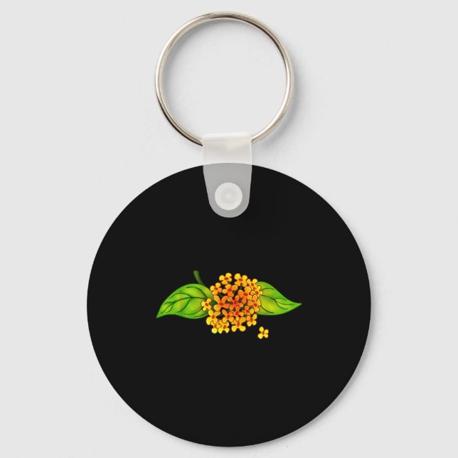 Really Like Osmanthus Flower Tea Eastern Asia  Keychain (Front)