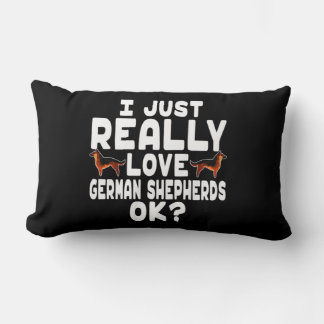 Really Love German Shepherd Lumbar Pillow