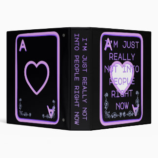 Really Not Into People Right Now Ace of Hearts Binder
