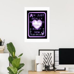 Really Not Into People Right Now Ace of Hearts Poster