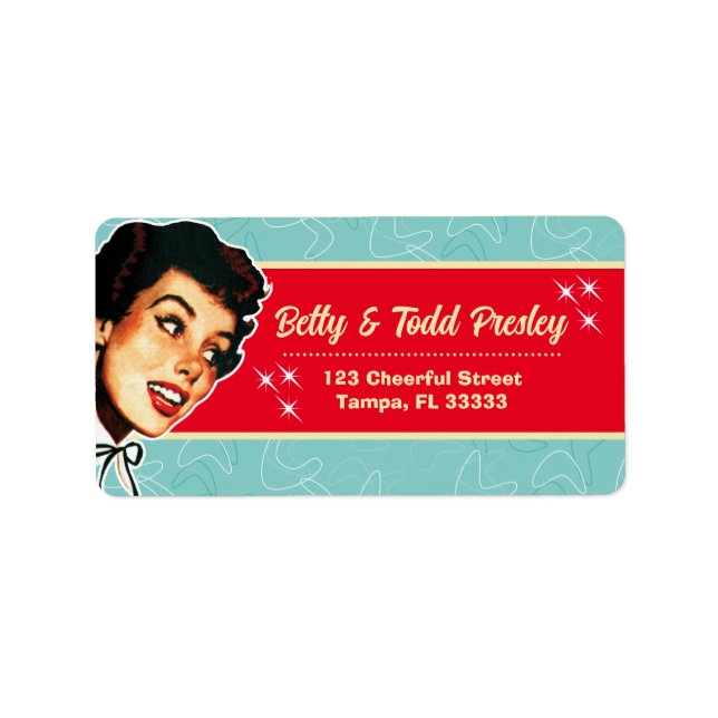 Really Retro Gal Address Labels (Front)