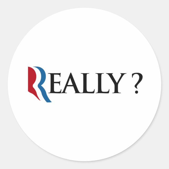 REALLY ROMNEY -.png Classic Round Sticker (Front)