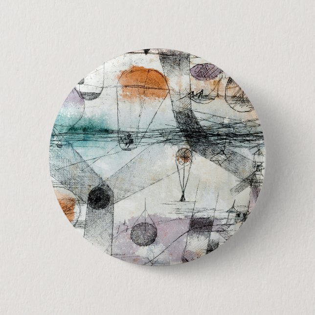 Realm of Air Paul Klee Abstract Expressionist 2 Inch Round Button (Front)