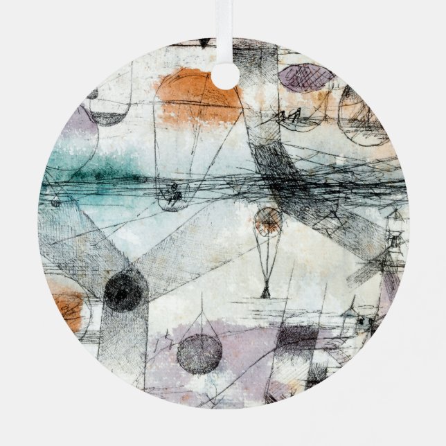 Realm of Air Paul Klee Abstract Expressionist Metal Ornament (Back)