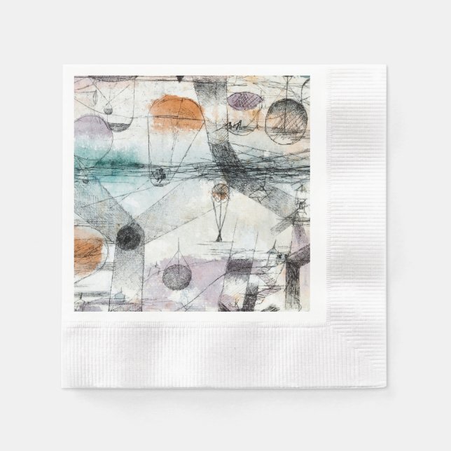 Realm of Air Paul Klee Abstract Expressionist Napkin (Front)