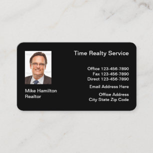 Realtor Add Your Photo Business Card