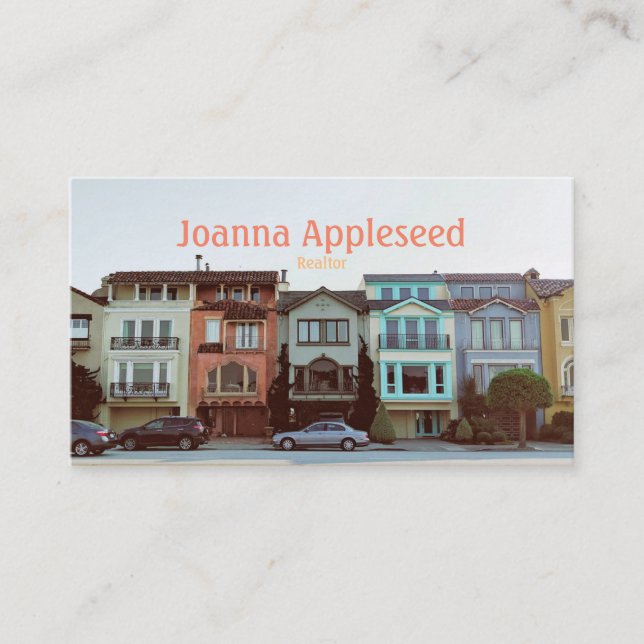 Realtor Business Card | With Face Shot On Back (Front)