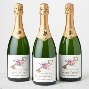  Realtor   Cheers on Your New Home Congratulations Sparkling Wine Label