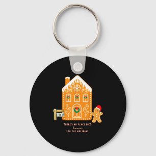 Realtor Christmas Funny Realtor Holiday Gingerbrea Keychain