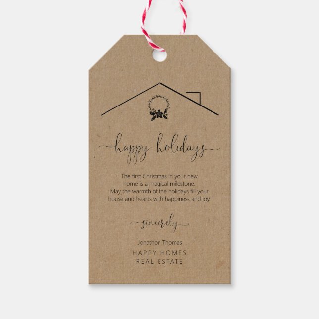 Realtor Christmas Gift Tag for Clients (Front)