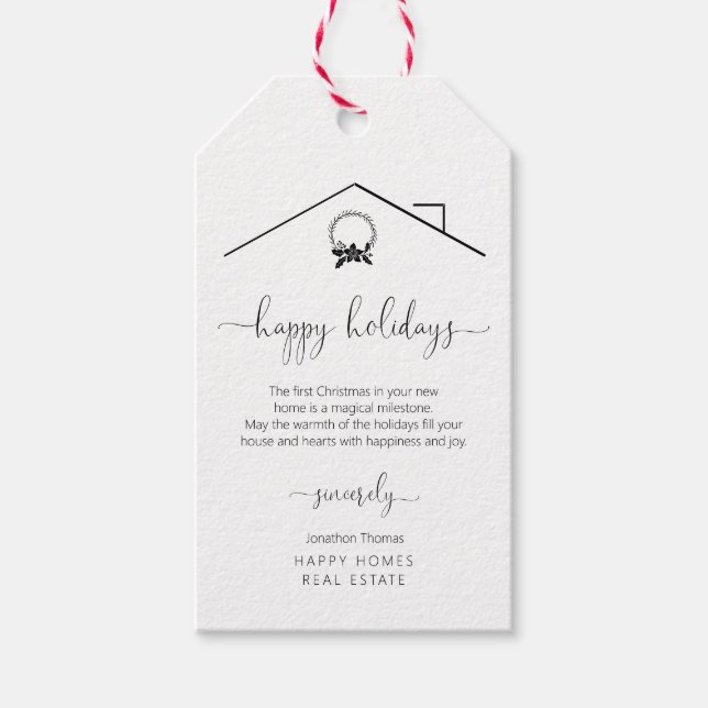 Realtor Christmas Gift Tag for Clients (Front)
